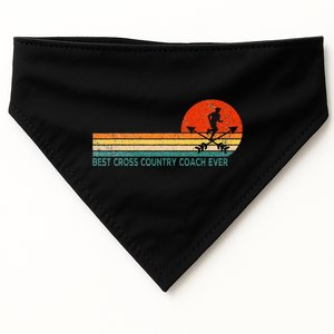 Best Cross Country Coach Cross Country Running Coach Retro USA-Made Doggie Bandana