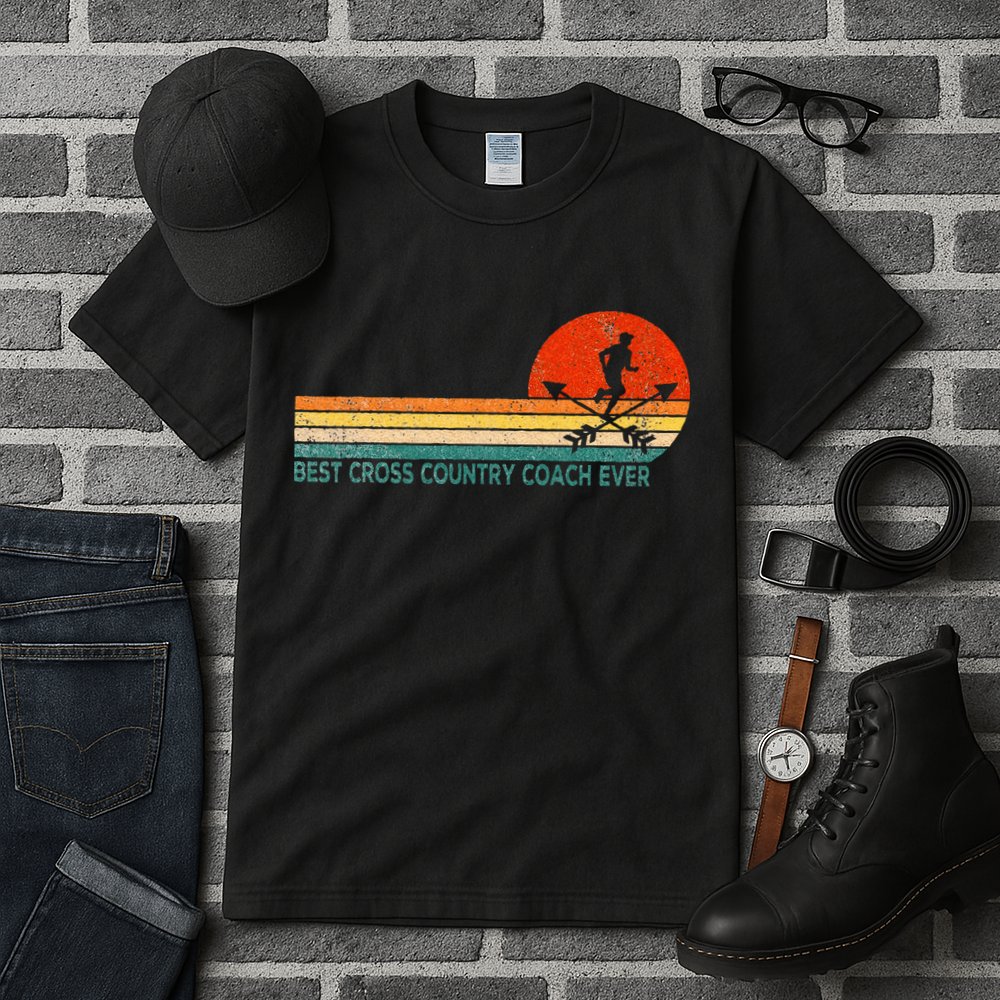 Best Cross Country Coach Cross Country Running Coach Retro Tall T-Shirt
