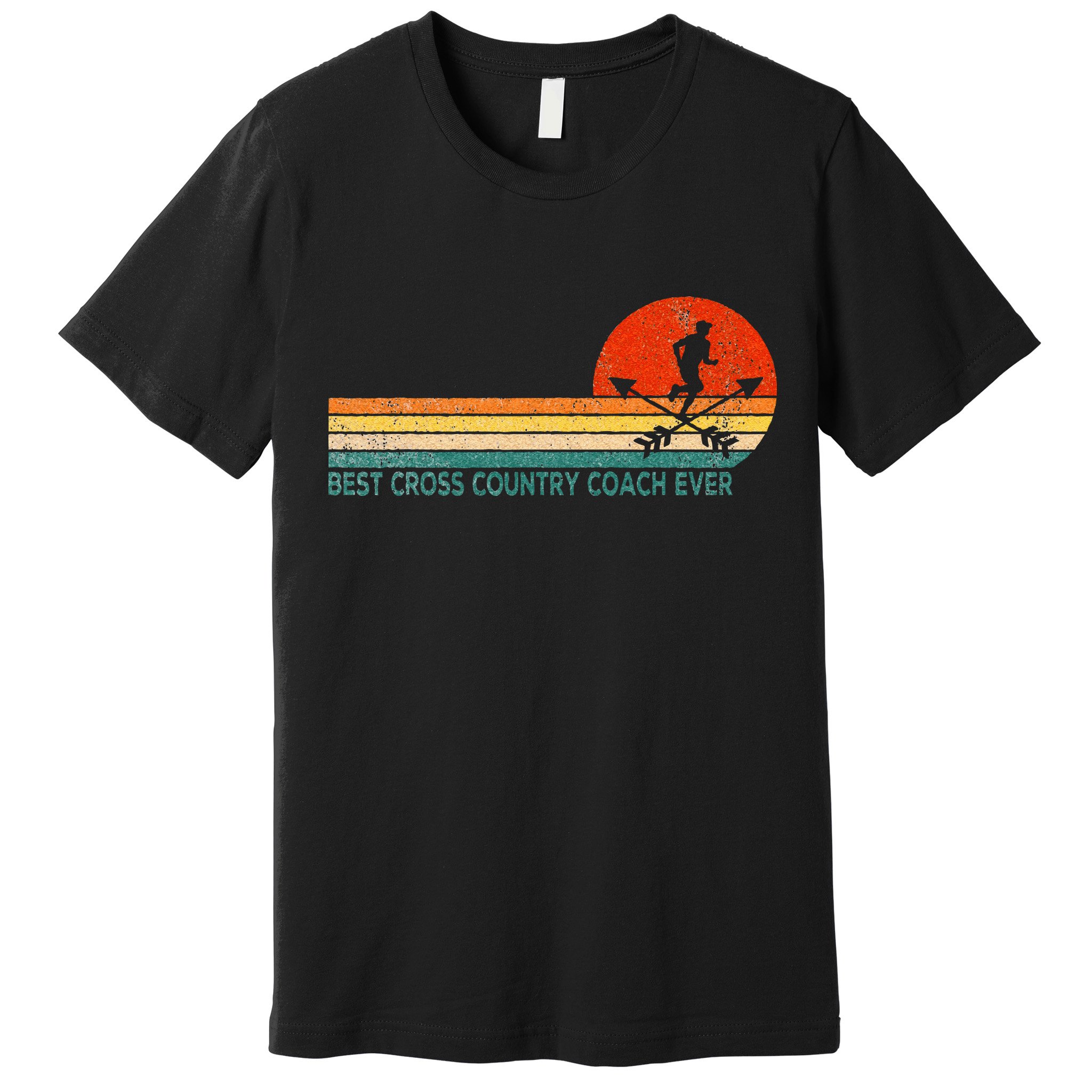 Best Cross Country Coach Cross Country Running Coach Retro Premium T-Shirt
