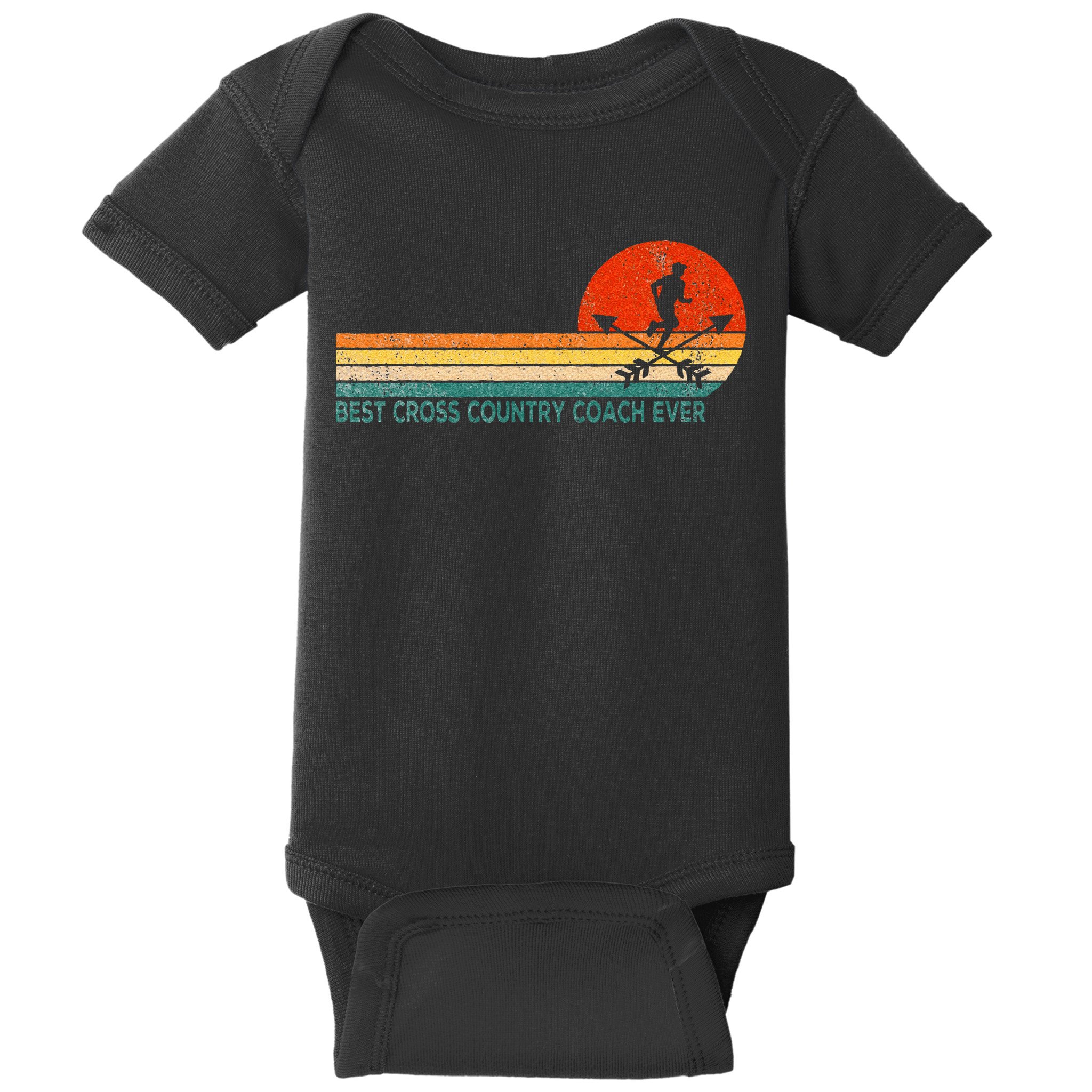 Best Cross Country Coach Cross Country Running Coach Retro Baby Bodysuit