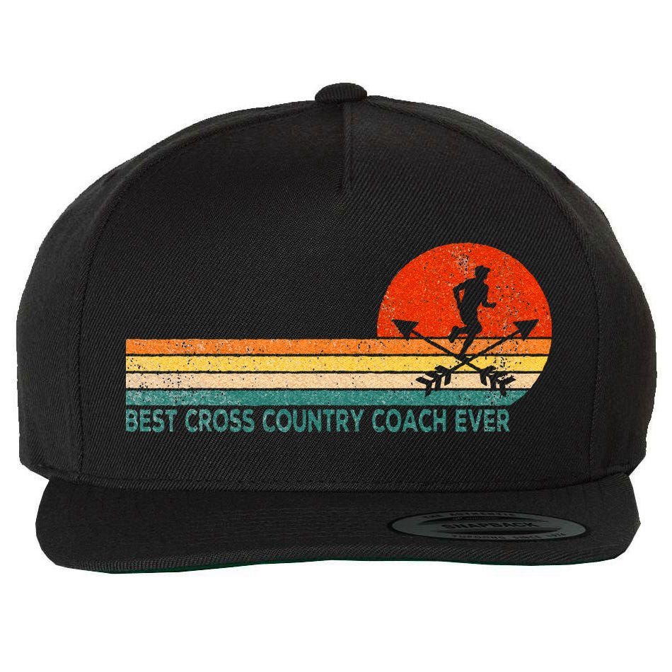 Best Cross Country Coach Cross Country Running Coach Retro Wool Snapback Cap