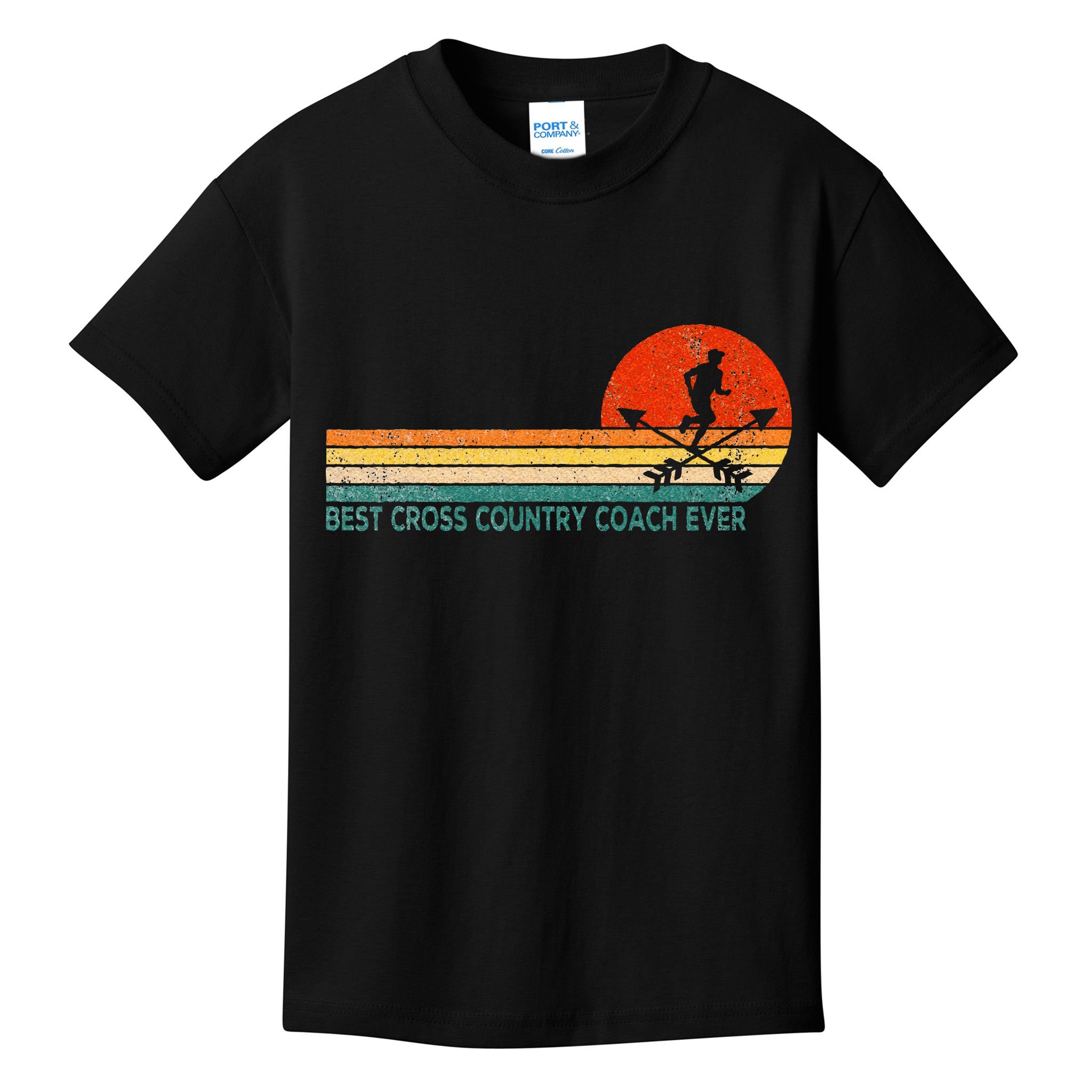 Best Cross Country Coach Cross Country Running Coach Retro Kids T-Shirt
