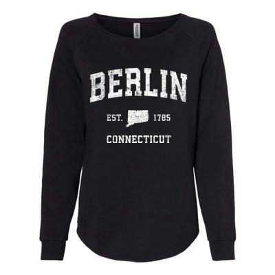 Berlin Connecticut Ct Vintage Sports Womens California Wash Sweatshirt