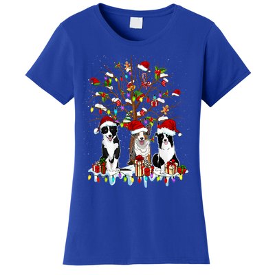 Border Collie Christmas Tree Funny Xmas Border Collie Dog Gift Women's T-Shirt