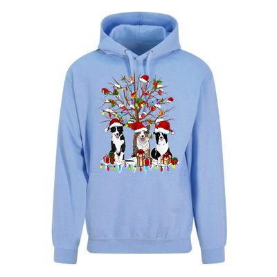 Border Collie Christmas Tree Funny Xmas Border Collie Dog Gift Unisex Surf Hoodie