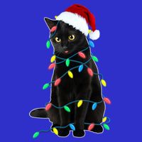 Black Cat Christmas Tree Lights Funny Santa Kitten Led Light Gift 16 in Basic Backpack