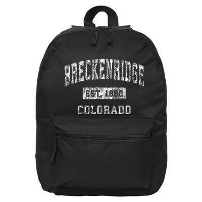 Breckenridge Colorado Co Vintage Established 16 in Basic Backpack