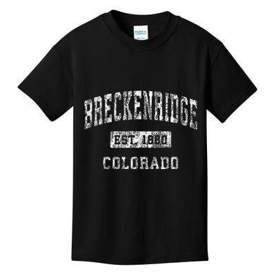 Breckenridge Colorado Co Vintage Established Kids T-Shirt