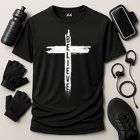 Believe Christian Cross Jesus Christ Christians Cooling Performance Crew T-Shirt