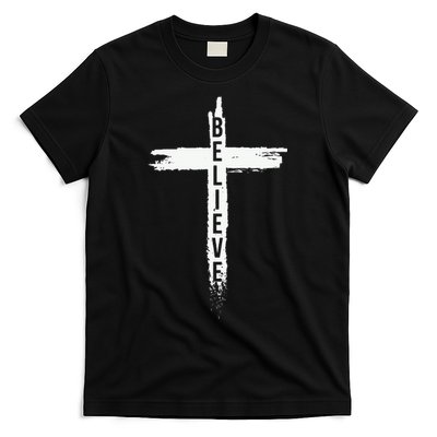 Believe Christian Cross Jesus Christ Christians T-Shirt