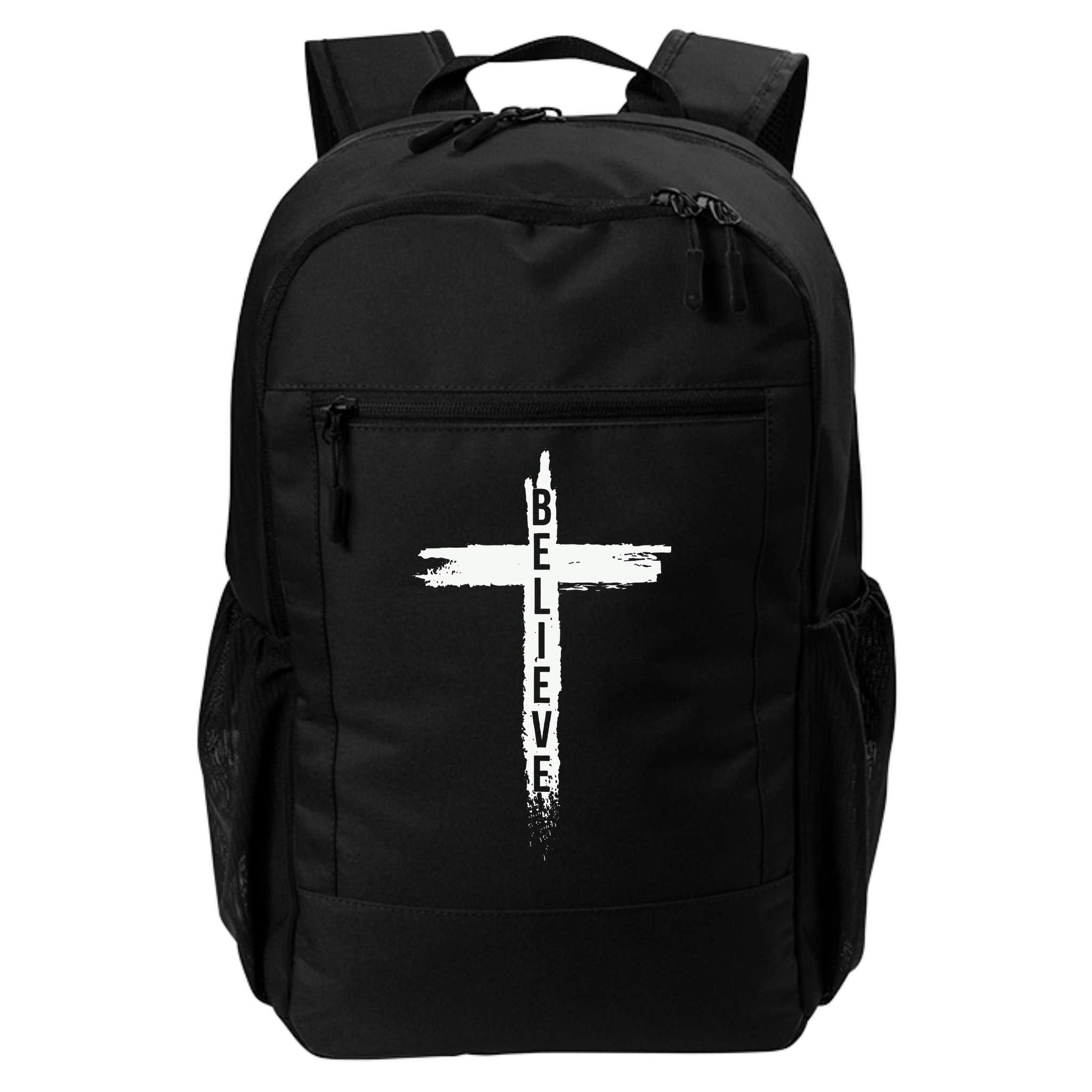 Believe Christian Cross Jesus Christ Christians Backpack