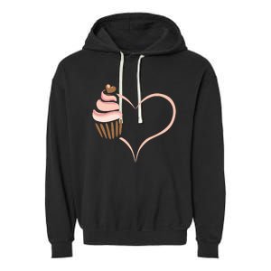 Baking Cupcake Cute Bakery Muffin Baking Cooking Garment-Dyed Fleece Hoodie