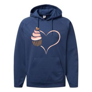 Baking Cupcake Cute Bakery Muffin Baking Cooking Performance Fleece Hoodie