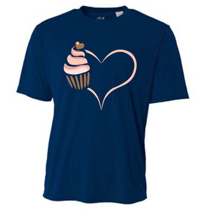 Baking Cupcake Cute Bakery Muffin Baking Cooking Cooling Performance Crew T-Shirt