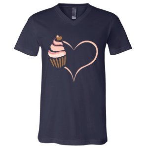 Baking Cupcake Cute Bakery Muffin Baking Cooking V-Neck T-Shirt