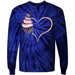 Baking Cupcake Cute Bakery Muffin Baking Cooking Tie-Dye Long Sleeve Shirt