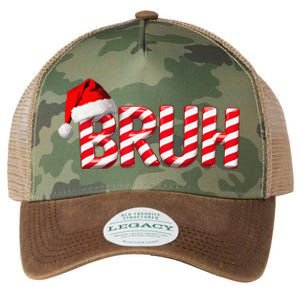 Bruh Christmas Candy Cane Funny Xmas Bruh Gift Legacy Tie Dye Trucker Hat