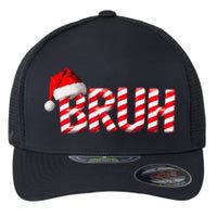 Bruh Christmas Candy Cane Funny Xmas Bruh Gift Flexfit Unipanel Trucker Cap