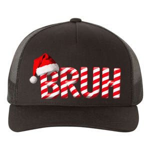 Bruh Christmas Candy Cane Funny Xmas Bruh Gift Yupoong Adult 5-Panel Trucker Hat