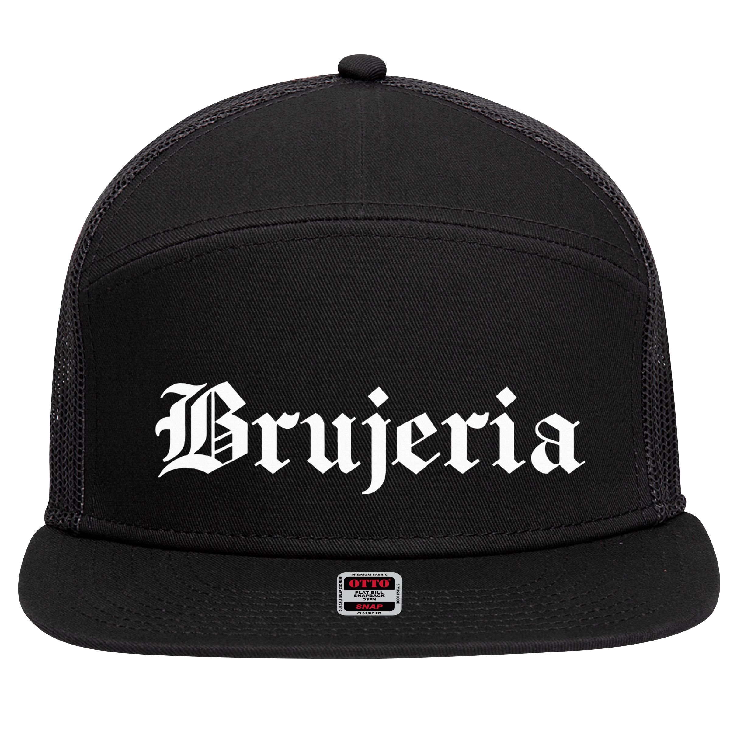 Brujeria Chola Clothing 7 Panel Mesh Trucker Snapback Hat