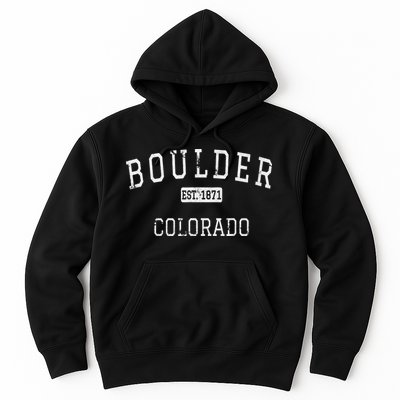 Boulder Colorado CO Vintage Athletic Sports Hoodie