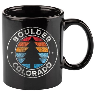 Boulder Colorado Co Vintage Retro 70s 11oz C Handle Ceramic Mug