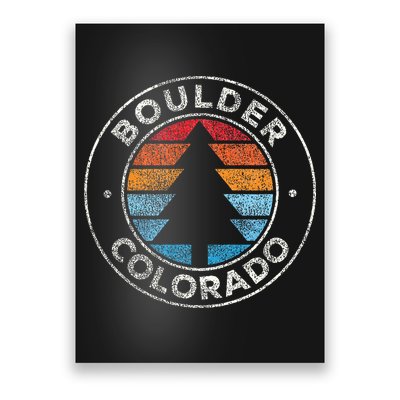 Boulder Colorado Co Vintage Retro 70s Poster