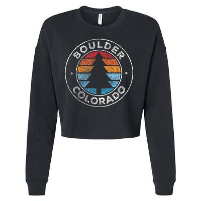 Boulder Colorado Co Vintage Retro 70s Cropped Pullover Crew