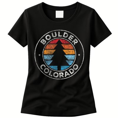 Boulder Colorado Co Vintage Retro 70s Womens T-Shirt