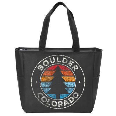 Boulder Colorado Co Vintage Retro 70s Zip Tote Bag