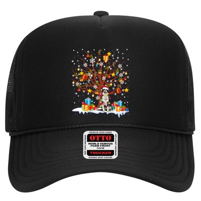Border Collie Christmas Tree Lights Ornat Decor Gift Trucker Hat