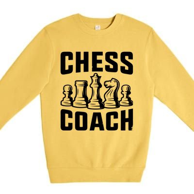 Best Chess Coach Ever Funny Chess Lover Premium Crewneck Sweatshirt