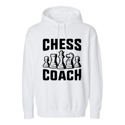 Best Chess Coach Ever Funny Chess Lover Garment-Dyed Fleece Hoodie