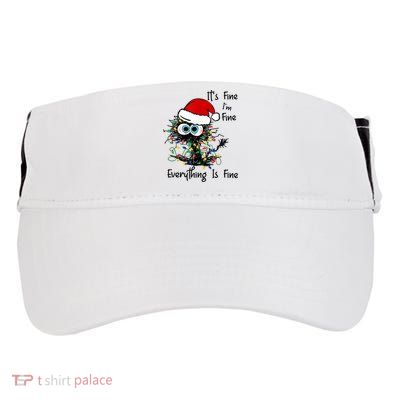 Black Cat Christmas It's Fine I'm Fine Everything Is Fine Adult Drive Performance Visor