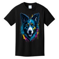 Border Collie | Colorful Dog Breed Design Kids T-Shirt