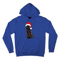 Black Cat Christmas Lights Cat Lover Christmas Gift Hoodie