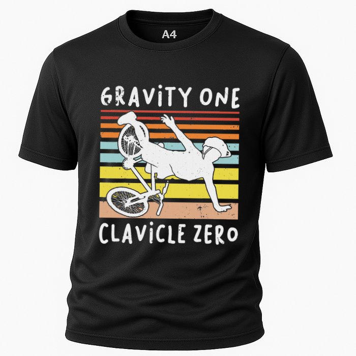 Broken Collarbone Clavicle Zero Cycling Biker Bike Cooling Performance Crew T-Shirt