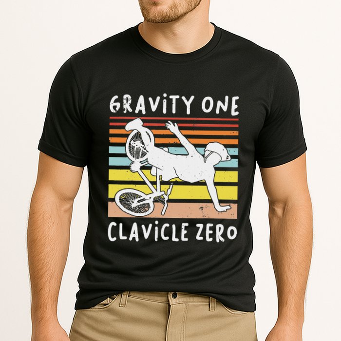 Broken Collarbone Clavicle Zero Cycling Biker Bike Cooling Performance Crew T-Shirt