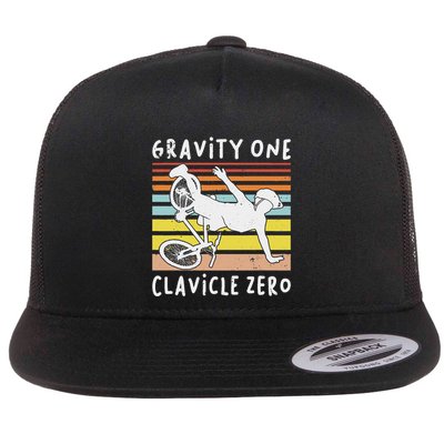 Broken Collarbone Clavicle Zero Cycling Biker Bike Flatbill Hat