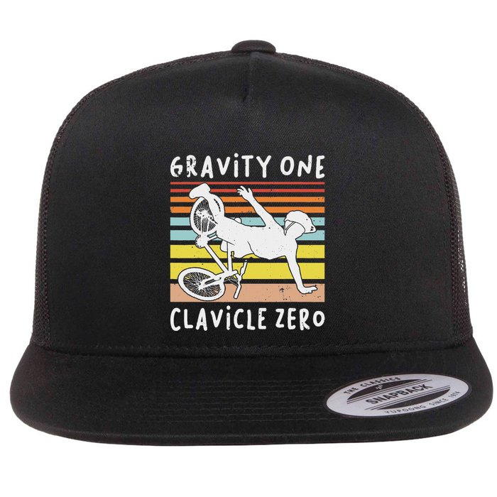 Broken Collarbone Clavicle Zero Cycling Biker Bike Flat Bill Trucker Hat