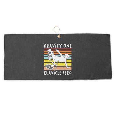 Broken Collarbone Clavicle Zero Cycling Biker Bike Large Microfiber Waffle Golf Towel