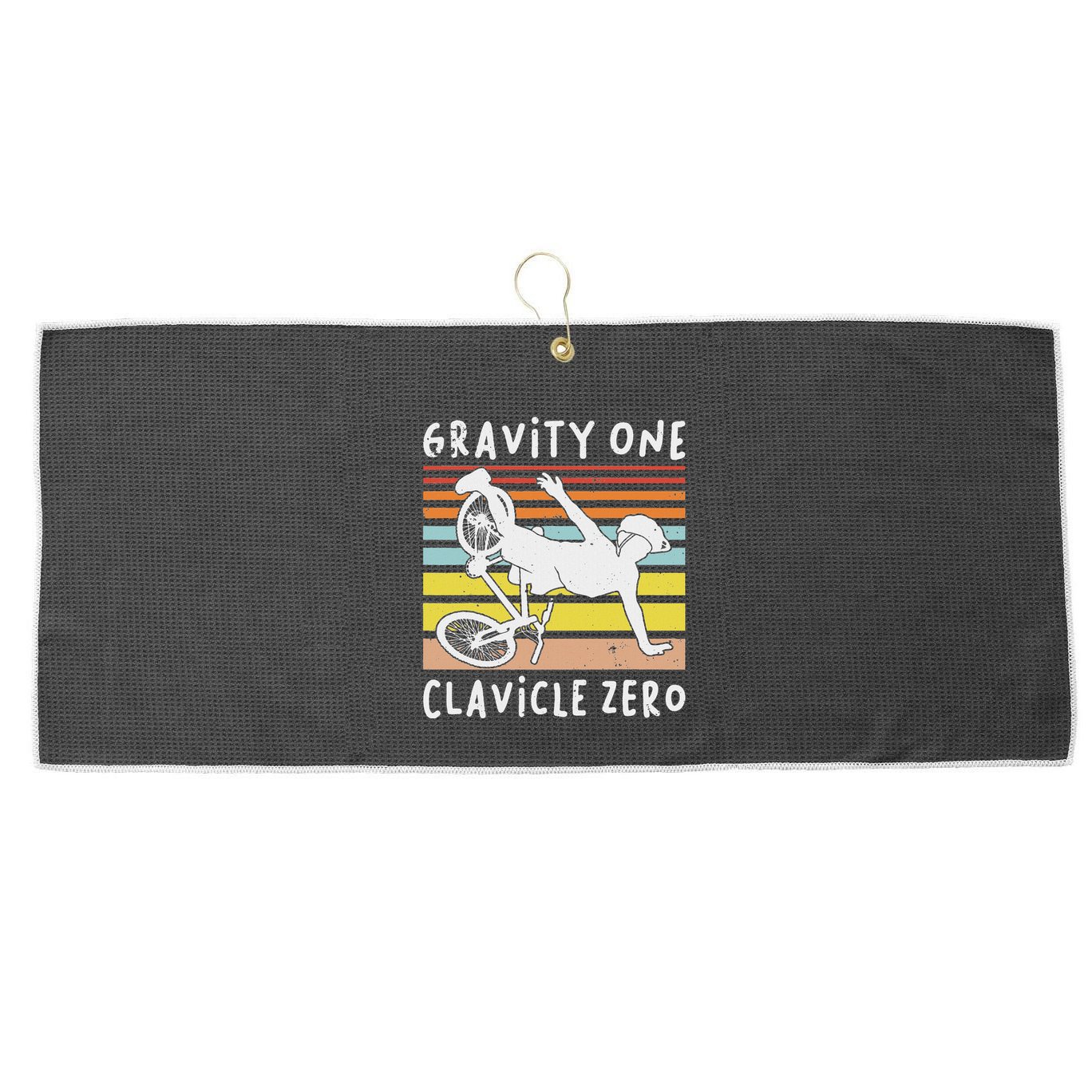 Broken Collarbone Clavicle Zero Cycling Biker Bike Large Microfiber Waffle Golf Towel