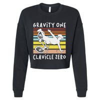 Broken Collarbone Clavicle Zero Cycling Biker Bike Cropped Pullover Crew
