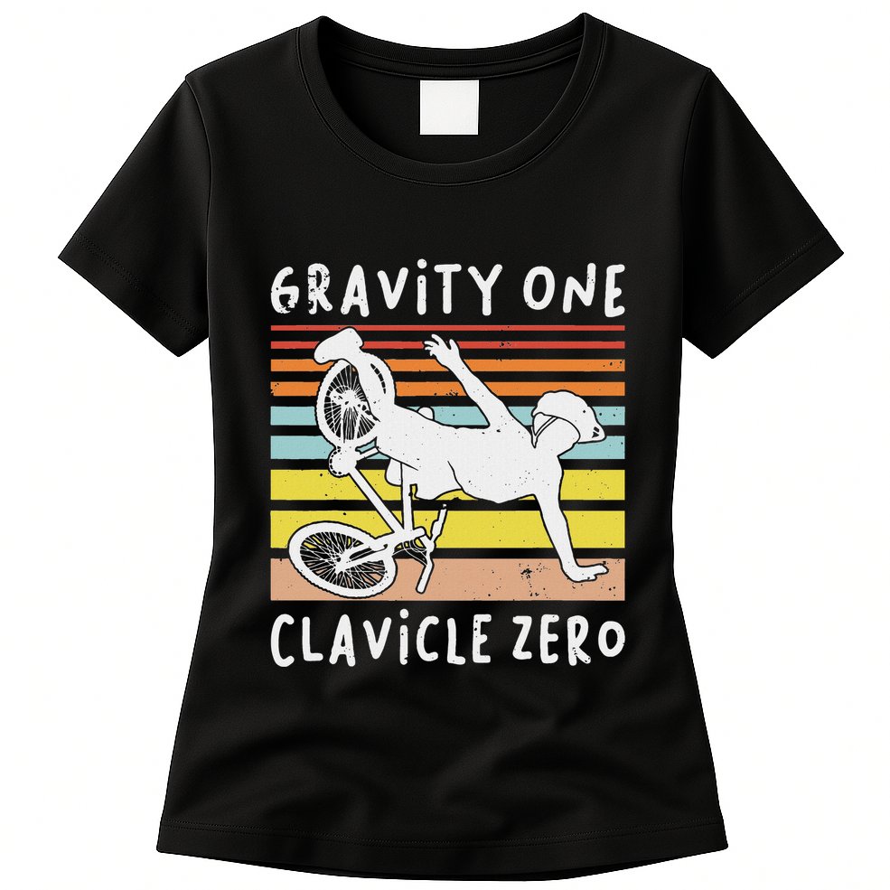 Broken Collarbone Clavicle Zero Cycling Biker Bike Womens T-Shirt