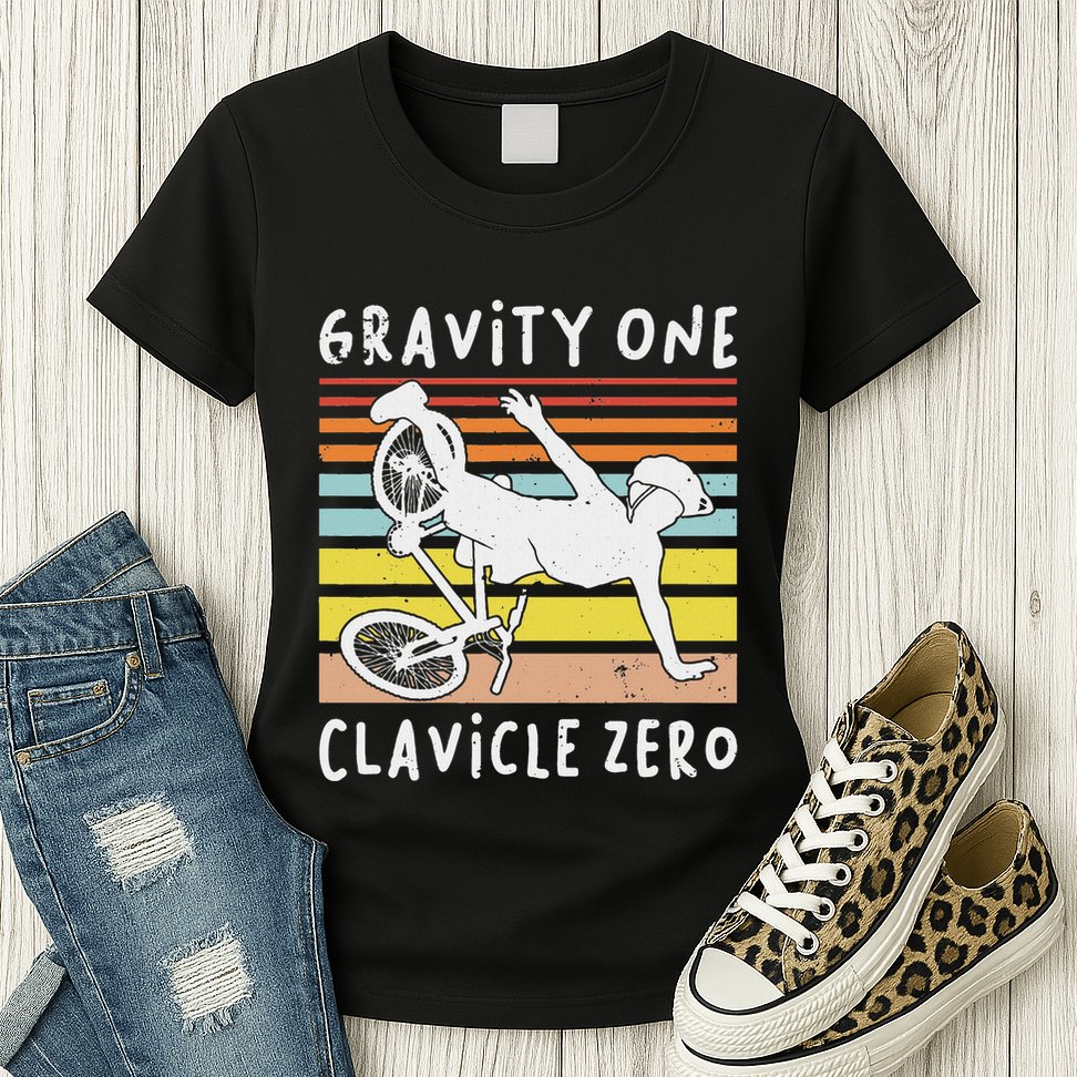 Broken Collarbone Clavicle Zero Cycling Biker Bike Womens T-Shirt