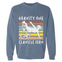 Broken Collarbone Clavicle Zero Cycling Biker Bike Garment-Dyed Sweatshirt