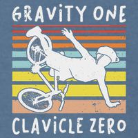 Broken Collarbone Clavicle Zero Cycling Biker Bike Garment-Dyed Sweatshirt