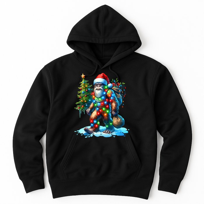 Bigfoot Christmas Christmas Tree Xmas Sasquatch Hoodie