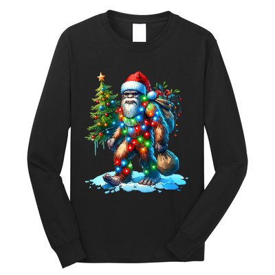 Bigfoot Christmas Christmas Tree Xmas Sasquatch Long Sleeve Shirt