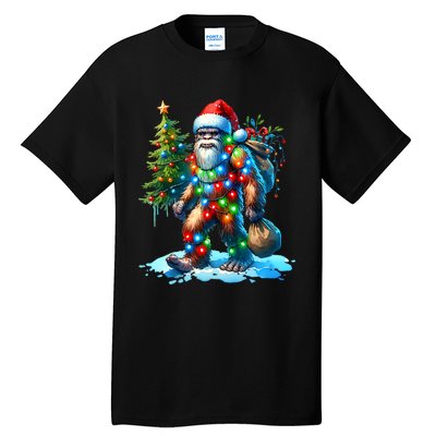 Bigfoot Christmas Christmas Tree Xmas Sasquatch Tall T-Shirt